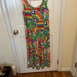 Attitudes by Renee Colorful Rainbow Jumpsuit